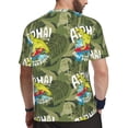 thumbnail image 2 of Wukai Surfing Dinosaur Print Men's Short-Sleeved Mesh T-Shirt,Quick-Dry Short Sleeve Workout T-Shirt-Medium, 2 of 8