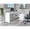 White, variant on Particle board material | Perfect for computer use in office | Has a large work surface for multiple devices