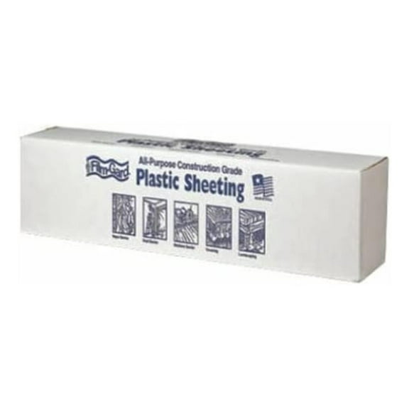 Polyethylene Sheeting 12ft x 100ft, 6 Mil Clear Plastic Drop Cloth - Construction, Painting, Dust Cover, Vapor Barrier, Landscaping, Concrete Curing