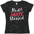 thumbnail image 3 of Inktastic 4th of July Red White Blessed Fireworks Women's T-Shirt, 3 of 5