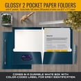 thumbnail image 4 of Carpetas de papel Better Office Products, azul marino, paquete de 25, 4 of 6