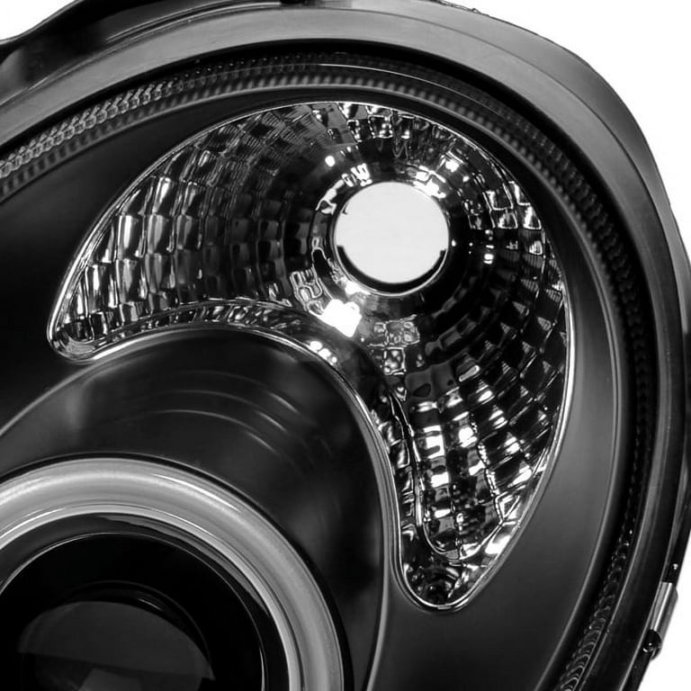 AKKON - For 01-07 Benz W203 C-Class 4-Doors Sedan Black Bezel LED [Dual  Halo] Projector Halogen Type Projector Headlights