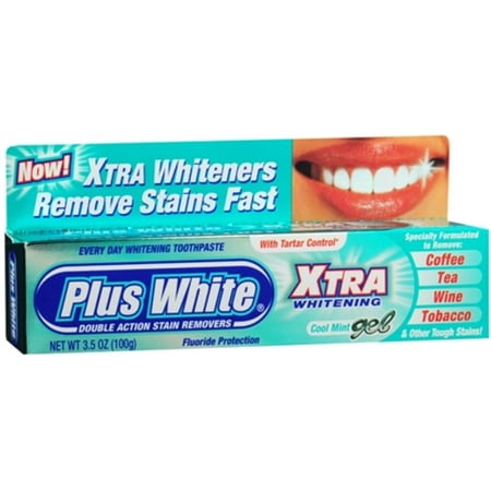 Plus White Gel blanchissant Xtra Dentifrice menthe fraîche 3,50 oz (Pack of 6)