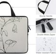 thumbnail image 3 of RUIYC Flowers Leaves Fine Foliage Lace Diving Fabric Laptop Bag Sleeve Carrying Bag 12inch, 3 of 5