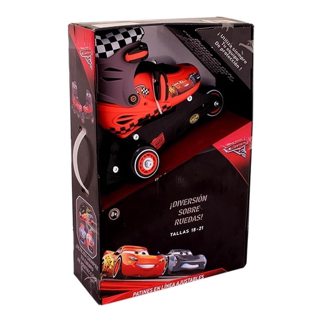Patines en Línea Goplas Toys Disney Cars 3 Ajustables Talla 18 a 21 Rojo