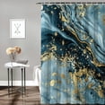 thumbnail image 2 of JEUXUS Chic Modern Bathroom Decor Aesthetic Marble Texture Shower Curtain, Multiple Sizes White, 2 of 7