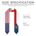 thumbnail image 5 of Czech Republic & USA United States Flag Shawl Sash Stole Graduation Shawls Wraps Scraf For International Study, 5 of 5