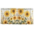 thumbnail image 7 of Yayeee Kitchen Curtains Tier Set of 2 Light Filtering 57"x24" Over Sink Window Panels, Beige Sunflowers, 7 of 7