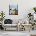 thumbnail image 2 of Stupell Industries Blue Farm Cow Portrait Graphic Art Luster Gray Floating Framed Canvas Print Wall Art, Design by Regina Moore, 2 of 8