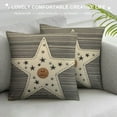 thumbnail image 3 of GOSMITH  Ticking Stripe Star Throw Pillow Cover, 3 of 5