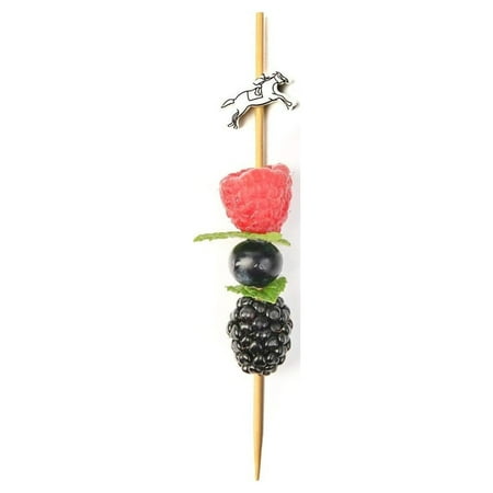 

Horse Racing Cocktail Picks! The Perfect Horse Jockey Skewers for Burgers Grilling Sandwiches or any Delicious Appetizer! Biodegradable Bamboo Drink Cocktail Drink Stirrers! - 100ct