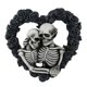 thumbnail image 5 of Corona De Esqueleto De Halloween Corona De Esqueleto En Forma De Corazón Para Decoración De Puerta De Halloween seitruly HA037249-00, 5 of 6