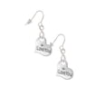 thumbnail image 3 of Delight Jewelry Silvertone Large I Love You Heart Silver tone Infinity French Earrings, 3 of 4