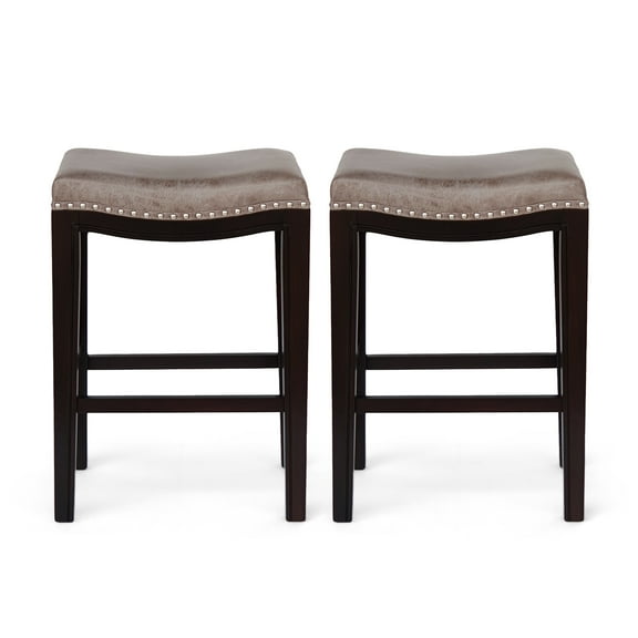 Noble House Casen Bar Stool, Gray, Set of 2
