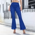 thumbnail image 2 of Vividxx Women's Pants Women's Mesh Trousers Women's Transparent Flared Trousers With High Waist Glitter Trousers Long Party Trousers Glitter Flared Trousers Casual Trousers, 2 of 9