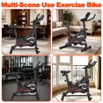 thumbnail image 6 of S-HOME Indoor Exercise Bike with Adjustable Resistance and Monitor, Stable Base, Portable Design for Home Fitness Daily Use, Black+Red, 6 of 18