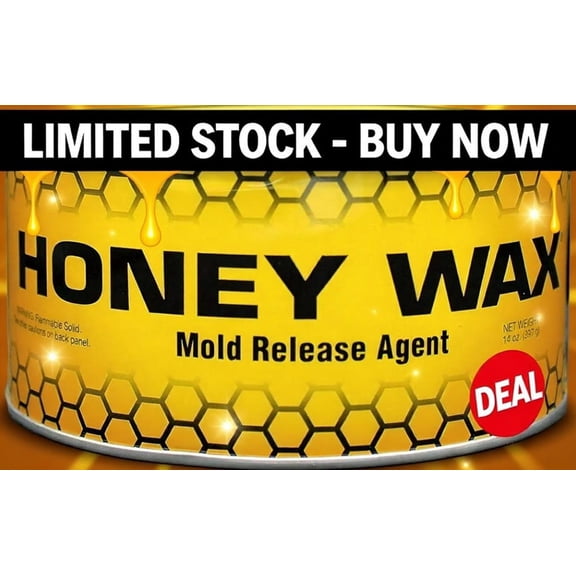 Honey Wax Paste Mold Release Wax – 14 oz | Easy Wipe, High Gloss, Multiple Uses, Low Residue Finish