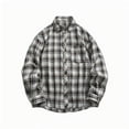 thumbnail image 2 of M-5X Plus Size Shirts for Men with Pocket Big & Tall Long Sleeve Tshirts Shirt Button-Down Collared Casual Plaid Printed Office Work Shackets Tops, 2 of 8