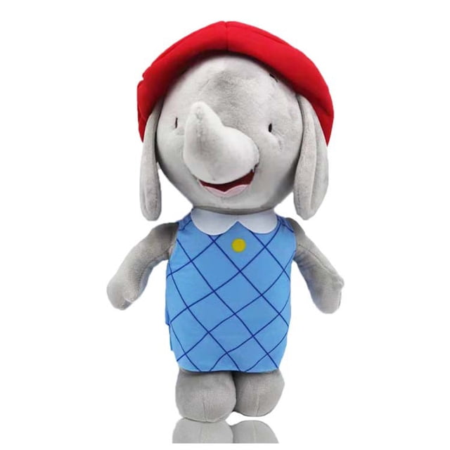 Muñeca de peluche con elefante, 33 cm