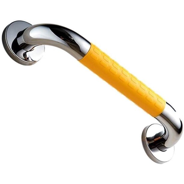 Pasamanos de baño Pasamanos de seguridad de la ducha Agarre antideslizante Báscula de baño Pasamanos auxiliar de ducha para ancianos discapacitados (color: amarillo, tamaño: 38 cm). Afortunado Sencillez