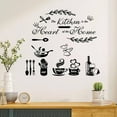 thumbnail image 6 of 1 set 4 Sheets Kitchen Wall Stickers Kitchen Wall Decals Quotes The Kitchen is The Heart of The Home Sayings 4 styles Wall Letter Art Decor Decoration Removable Home Window Black, 6 of 8