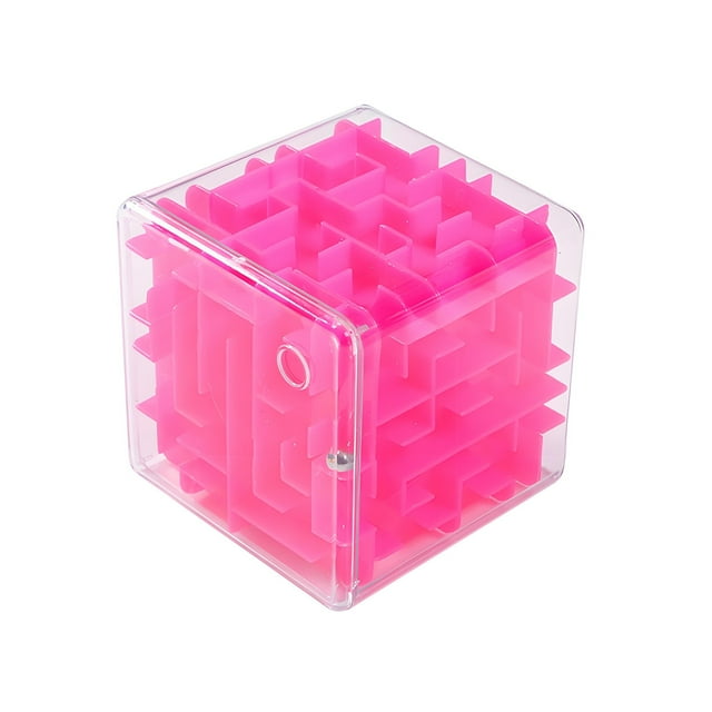 Balle de Labyrinthe Portable Rouge, avec Différents Niveaux de Difficulté, Idéale pour Enfants et Adultes, Favorise la Réflexion et la Coordination