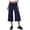 Dark Blue*, variant on RUTAYY Women's Pants Casual High Waist Wide Leg Cropped Bottoms Solid Color Loose Fit Athletic Straight Leg Comfortable Stretchy Beach Vacation Trousers