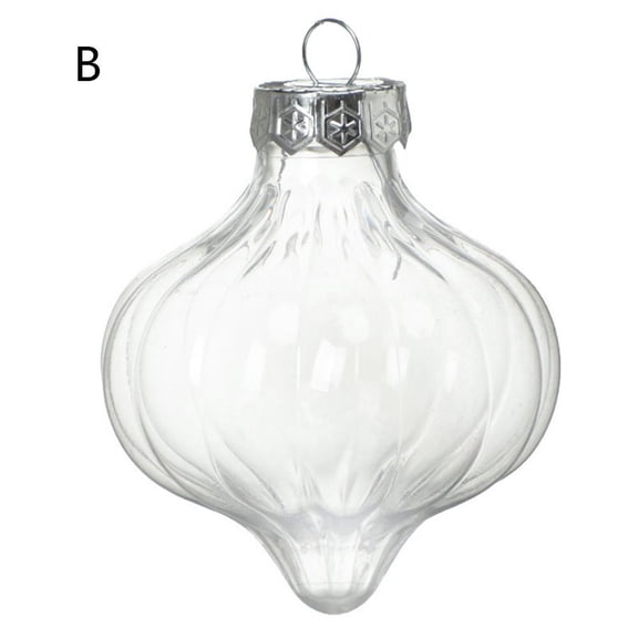 Party Supplies Plastic Hanging Ornaments Christmas Tree Decoration Candy Box Fillable Transparent Balls B