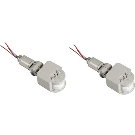 

2 Pcs Outdoor 90-250V 180 Degree Infrared PIR Motion Sensor Detector Wall Light Switch Gray