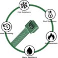 thumbnail image 4 of 6 Inch Garden Green Zip Tie 500 PCS,Nylon PA66 Zip Tie,UV Resistant Cable Tie Wrap,Heavy Duty Gardening Belt,Binding Strap for Indoor and Outdoor Use, 4 of 7