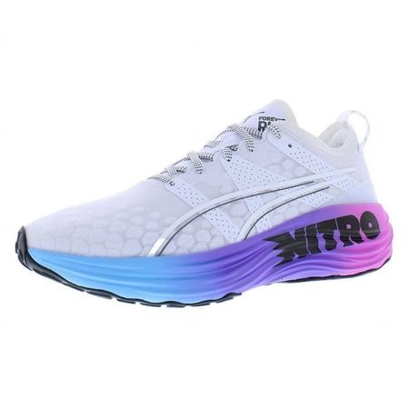 Puma Foreverrun Nitro Sunset Mens Shoes Size 8.5, Color: White/Luminous Blue/Eorchid