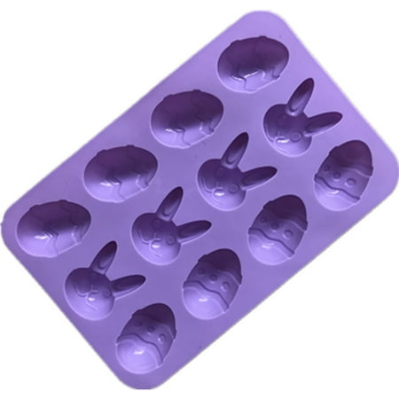 

Papaba Silicone Mold Easter Egg Rabbit Silicone Cake Fondant Chocolate Mold Biscuit Baking Supply