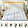 thumbnail image 5 of California King Quilted Mattress Topper – Soft Pillow Top Fitted Mattress Pad, Down Alternative Fill, Cooling Breathable Mattress Cover, Machine Washable Deep Pocket Mattress Protector, White, 5 of 7