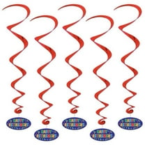 Beistle 5-Pack Happy Retirement Whirls, 3-Feet 2-Inch