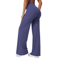 thumbnail image 2 of Olaglory Flare Leggings for Women Bootcut Yoga Pants Women, No Front Seam, High Waist, Tummy Control, Buttery, Booty Lifting for Casual Workout Gym, Deep Cobalt, 2 of 8