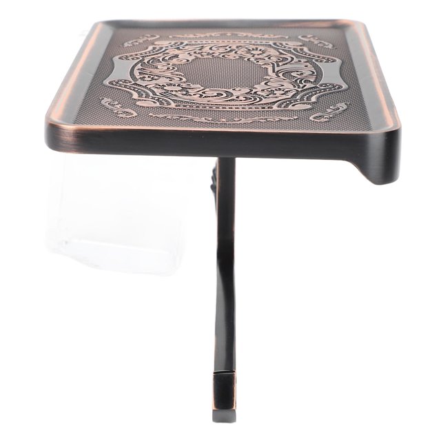 Zinc Alloy Tissue Holder, Vintage Design Multi Functional Toilet Paper Holder with Shelf for Bathroom