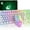 White-87 Leys, variant on ZIYOULANG Wireless Gaming Keyboard and Mouse Combo with 87 Key Rainbow LED Backlight Rechargeable 3800mAh Battery Mechanical Feel Ergonomic Waterproof RGB Mute Mice for Computer PC Mac PS4 Gamer-Black