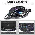 thumbnail image 4 of Fanny Pack Black Halloween Ghost Spider Pattern Waist Pack Bag,Running Cross Bag,Waterproof Large Fanny Packs for Women Men for Travel Running Hiking Cycling, 4 of 6