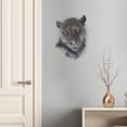 thumbnail image 5 of YWMJZEU Resin Leopard Head Wall Statue Realistic Animals Head Wall Hanging Black Panther, 5 of 8