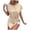 Beige, variant on HXWCHs Women Solid UPF 90+ T Shirt Women's Fashion Round Neck Batwing Sleeve Tee with Asymmetric Hem Solid Color Casual Short Sleeve top L Navy