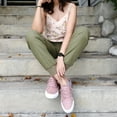 thumbnail image 3 of JENN ARDOR Women Canvas Sneakers Slip on Walking Flats Women Shoes Pink size 7, 3 of 12