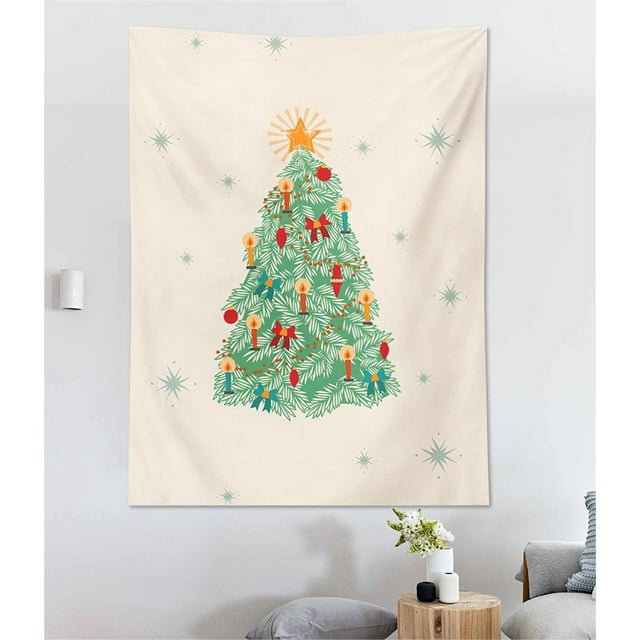 TopLLC Christmas Decoration Hanging Cloth Party Holiday Christmas Tree Background Cloth Gift