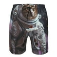 thumbnail image 3 of Logiee Cat Astronaut In Space Print Mens Swim Trunks Quick Dry Board Shorts,Breathable Hawaii Beach Shorts Swimwear Bathing Suits-XX-Large, 3 of 6