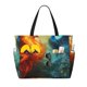 thumbnail image 1 of Fotbe Red And Blue Fire Peacock Bolsa de Viaje para Playa - Resistente al Agua, Bolsa Tote de Gran Capacidad y Ligera con 7 Bolsillos para Mujeres y Hombres, 1 of 7