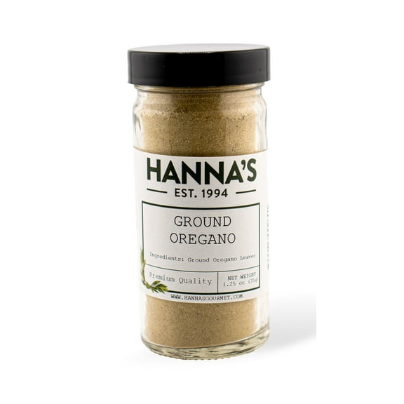 Hanna's Oregano Ground, 4 fl oz Glass Jar