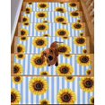 thumbnail image 2 of Pastoral Sunflower Stair Treads Non Slip for Steps White Blue Striped Pastoral Flower 10 Pcs Reusable Adhesive Stair Runner Mats for Dogs Elders Carpet Treads Rugs for Staircase 8x30 In, 2 of 7