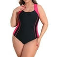 thumbnail image 4 of Charmo Plus Size Swimsuit for Womens One Piece Athletic Racerback Bathing Suits, 4 of 6