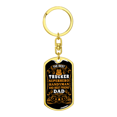 thumbnail image 4 of Best Trucker Swivel Keychain Dog Tag Stainless Steel or 18k Gold, 4 of 8