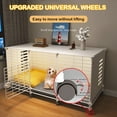 thumbnail image 4 of golytefs Dog Crate End Table Wired Dog Kennels with Wheels & Tray Indoor Dog House, 4 of 9