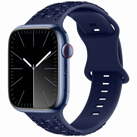 Sport Bands Compatible with Apple Watch Bands for Women Men 40mm 41mm 42mm 38mm 44mm 45mm 46mm 49mm, Silicone Adjustable Band for Apple Watch Band for iWatch Series 10 9 Ultra SE 8 7 6 5 4 3 2（blue）